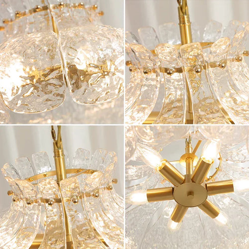 lustre nordique en verre pour décoration moderne intérieure - vue 7 sur 8