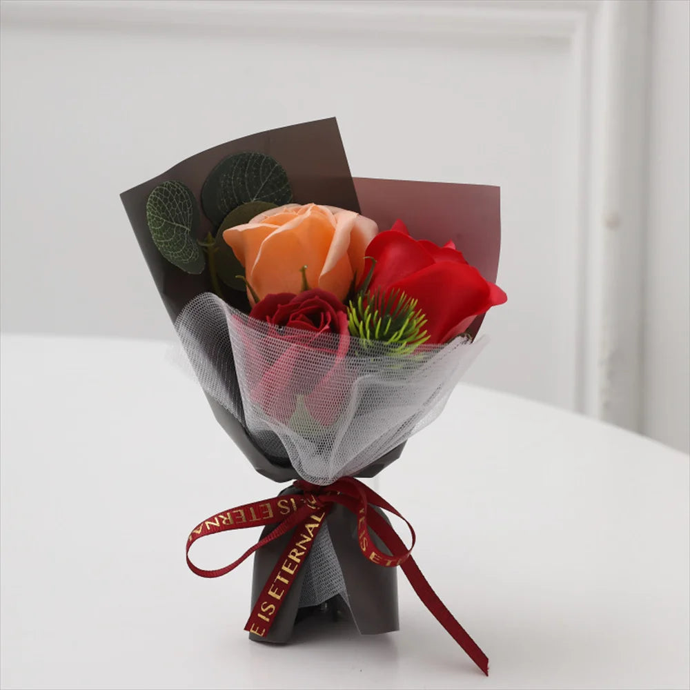 petit bouquet de roses artificielles pour la saint-valentin décoratif - vue 13 sur 13
