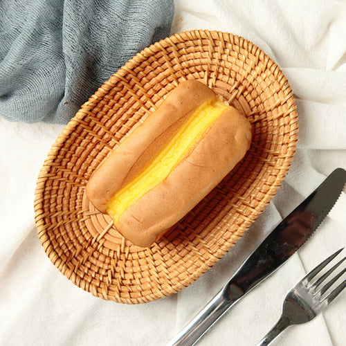 panier de rangement rotin naturel tissé à la main pour bonbons et collations - vue 3 sur 10