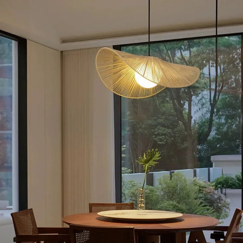 suspension en rotin pour décoration intérieure élégante - vue 3 sur 12