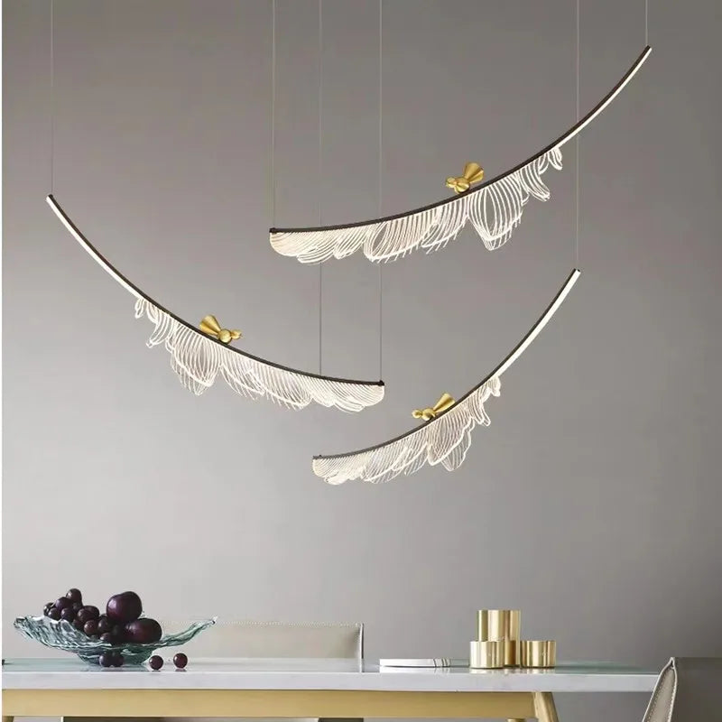 lustre led moderne pour table de restaurant décoration maison - vue 3 sur 9