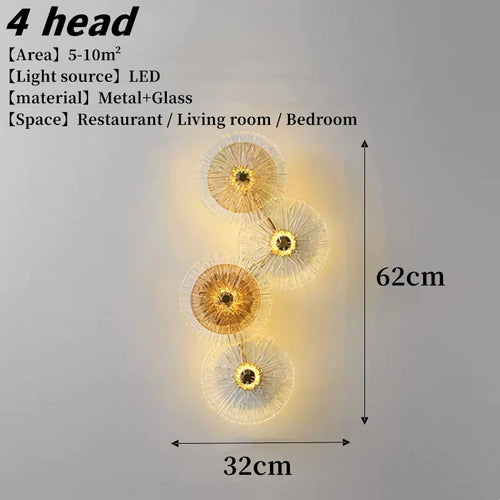 Nordique créatif LED verre applique moderne Simple combinaison applique salon chambre Restaurant luxe décoration applique murale - vue 10 sur 12
