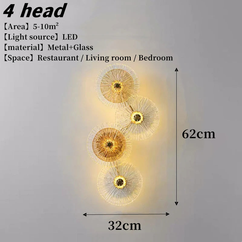 Nordique créatif LED verre applique moderne Simple combinaison applique salon chambre Restaurant luxe décoration applique murale - vue 9 sur 12