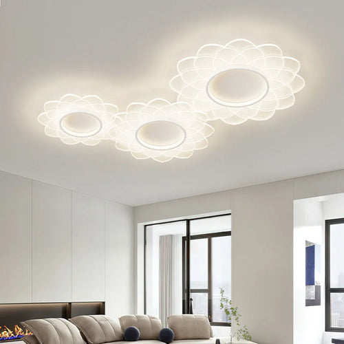 plafonnier led spot design floral en acrylique pour décoration intérieure - vue 4 sur 12