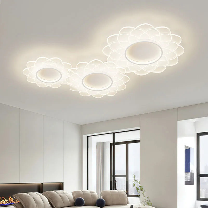 plafonnier led spot design floral en acrylique pour décoration intérieure - vue 3 sur 12