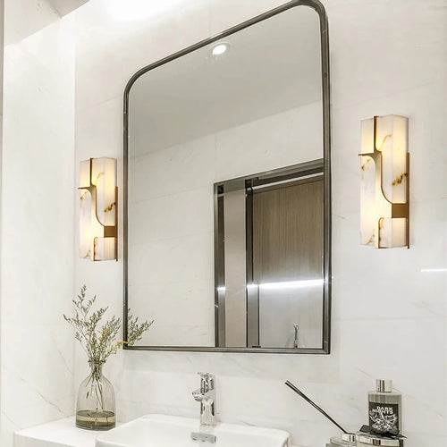 applique murale Creative style chinois 50 CM villa salon couloir décoration lumière européenne rétro imitation marbre LED - vue 3 sur 7