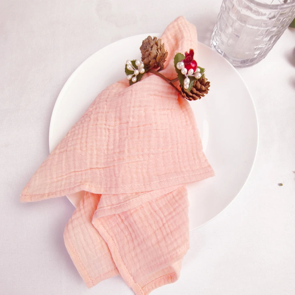Serviette de table coton lot 10 style coréen