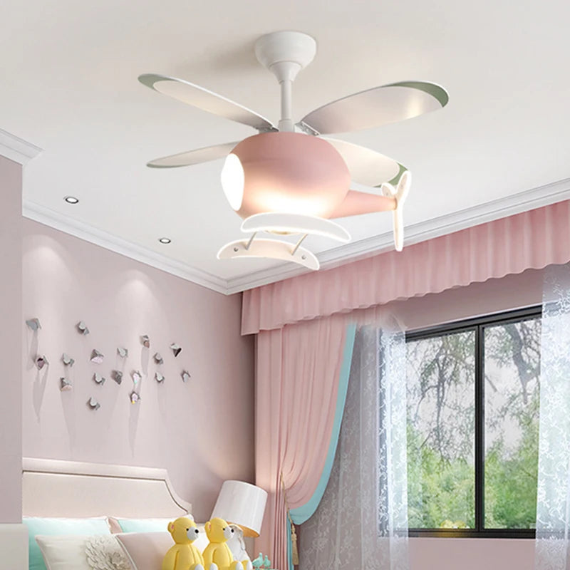 suspension hélicoptère ventilateur led pour enfants télécommande directe - vue 3 sur 8