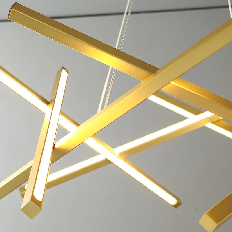 lustre minimaliste design lumière géométrique pour intérieur élégant - vue 5 sur 12