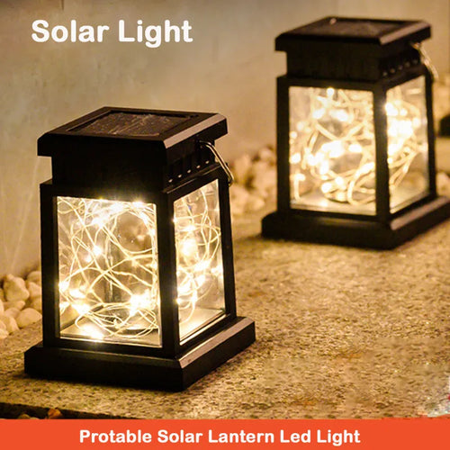 Lanterne solaire d'extérieur suspendue à LED - vue 2 sur 9