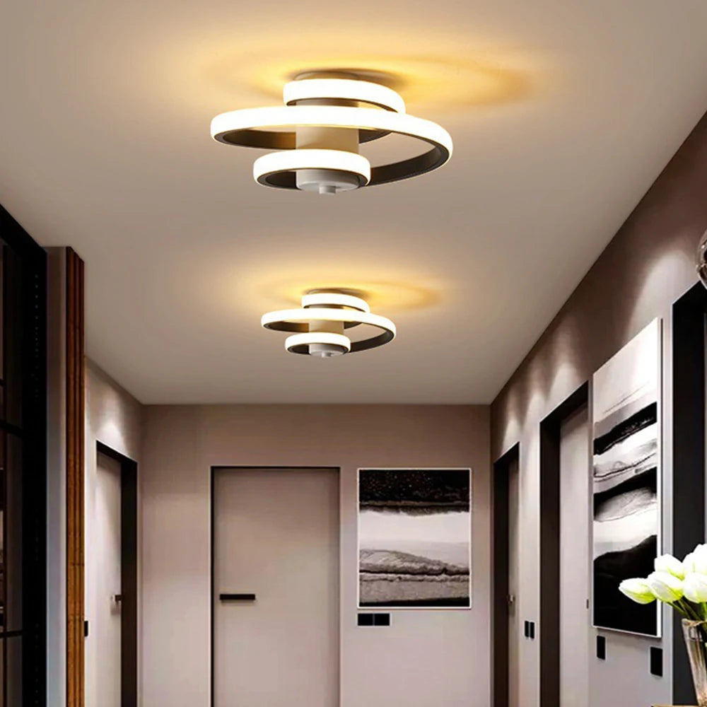 plafonnier led moderne en spirale pour un intérieur minimaliste - vue 1 sur 8