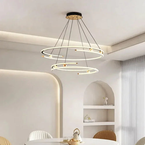 suspension led moderne pour décoration intérieure élégante - vue 3 sur 12