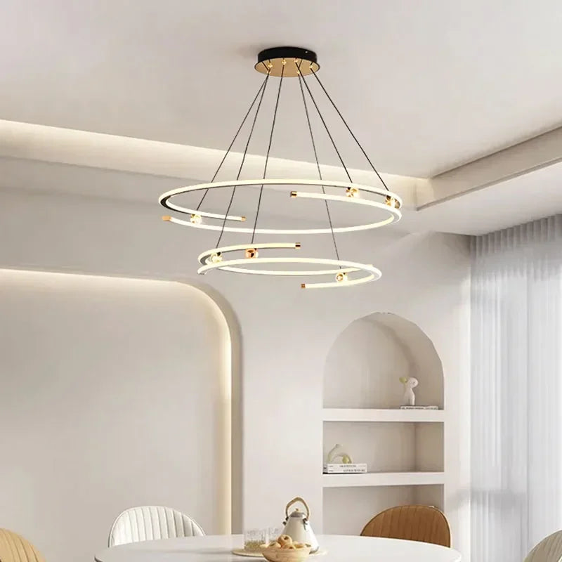suspension led moderne pour décoration intérieure élégante - vue 3 sur 12
