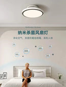 ventilateur de plafond moderne avec éclairage led réglable et stérilisation