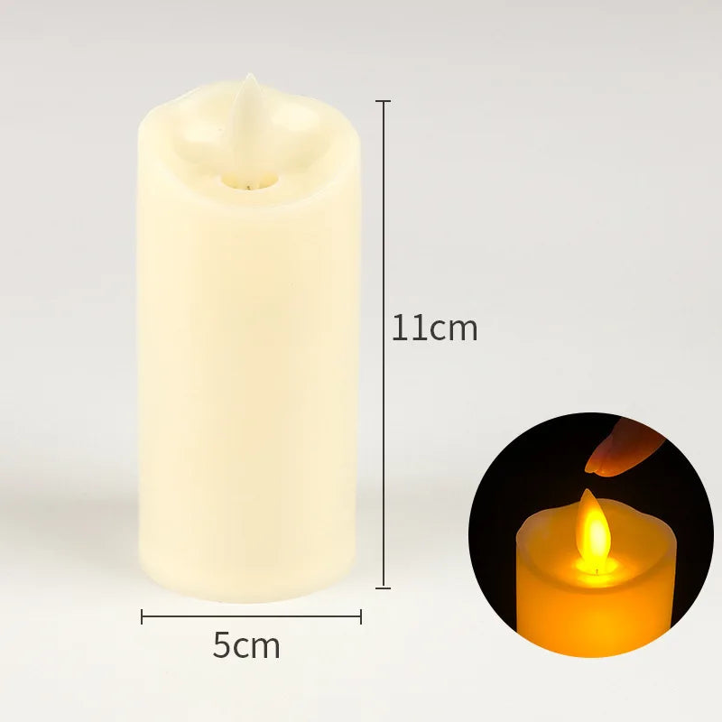 lampe à poser électrique avec bougies sans flamme pour décorations festives - vue 12 sur 14