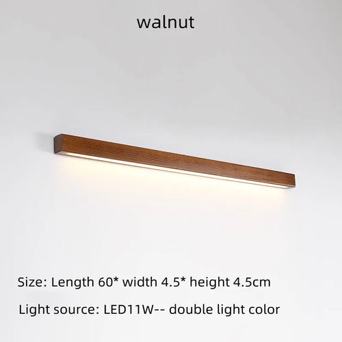 Applique murale LED double couleur en bois de noyer - vue 13 sur 12