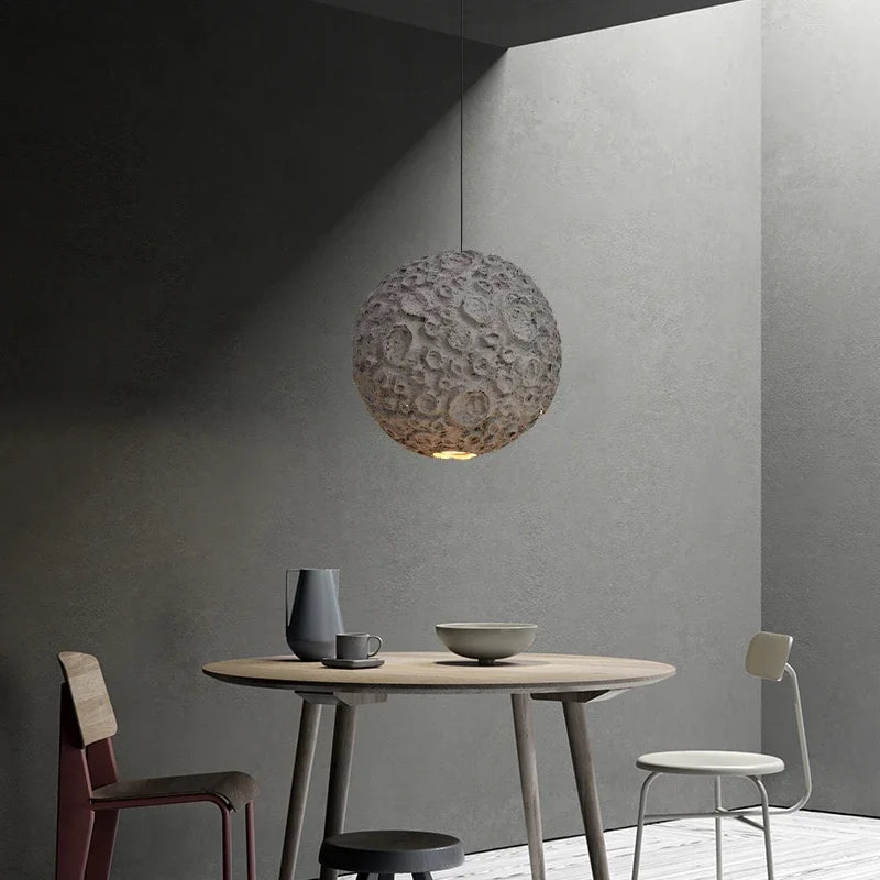Suspension style Designer japonais Wabi Sabi Style salon salle à manger café magasin planète gris Loft décor lumière - vue 5 sur 7