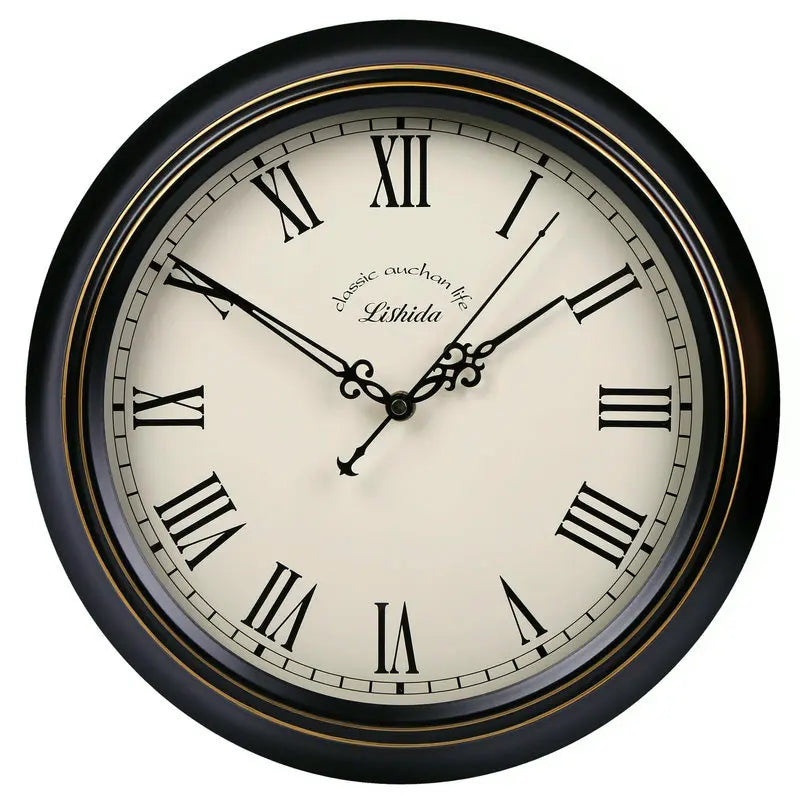 horloge murale vintage silencieuse design classique en métal - vue 17 sur 26