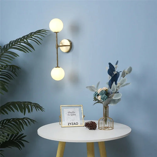 applique murale nordique en fer et verre créatif luxueux - vue 4 sur 7