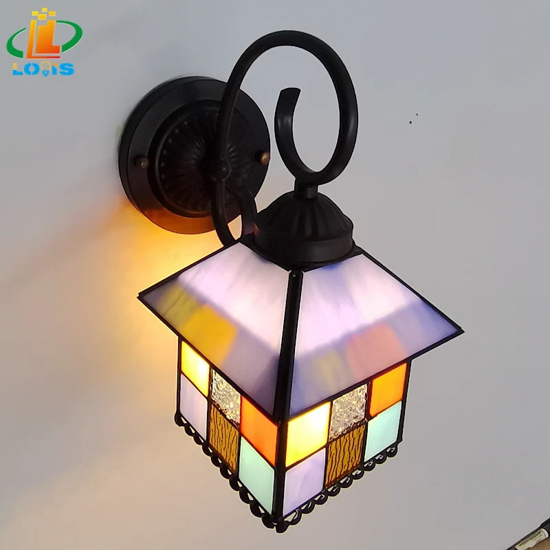 applique murale en vitrail style tiffany pour décor intérieur élégant - vue 4 sur 6