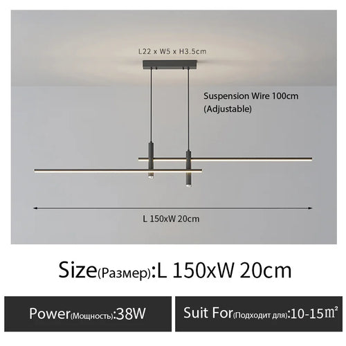 lustre nordique moderne avec projecteur pour restaurant et bar - vue 15 sur 18