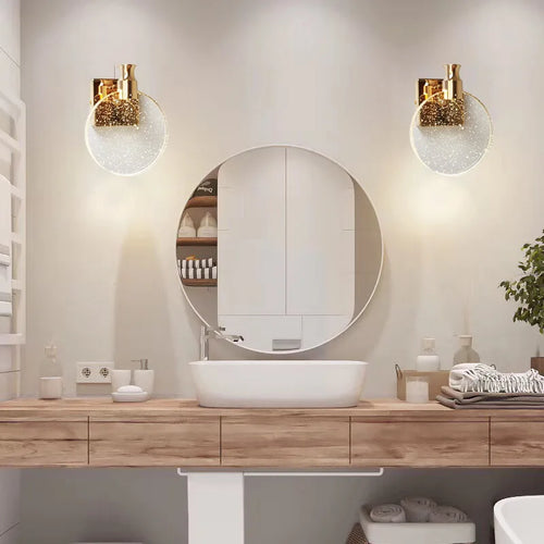 applique murale led de luxe en cristal décorative et veilleuse - vue 5 sur 8