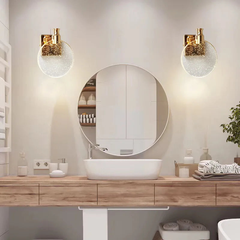 applique murale led de luxe en cristal décorative et veilleuse - vue 4 sur 8