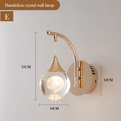 applique murale moderne en forme de goutte de cristal luxe - vue 9 sur 8
