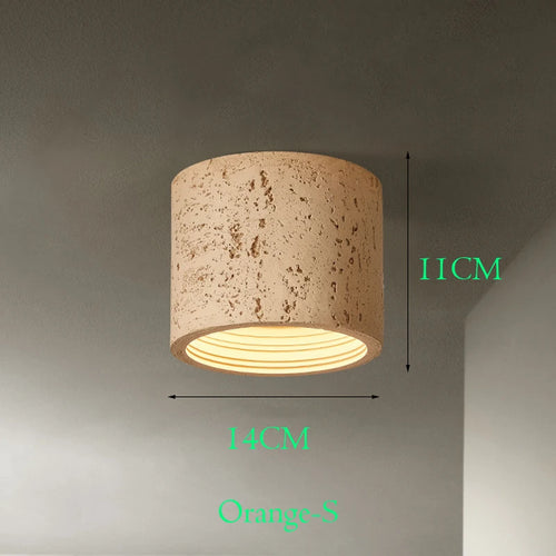 Wabi Sabi – spot lumineux Led en ciment rouge - vue 17 sur 16