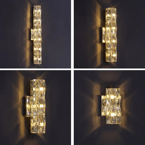 applique murale led en cristal k9 éclairage de luxe moderne - vue 2 sur 21