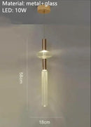 suspension tubes lumineux en verre transparent design nordique réglable