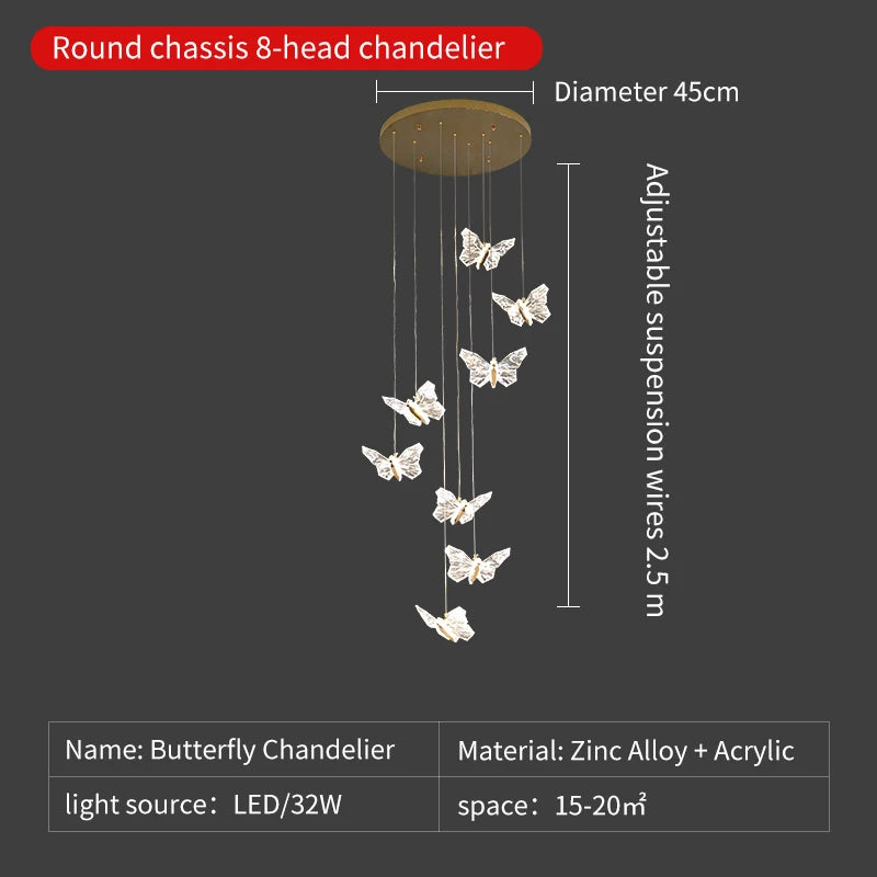 suspension en cristal nordique avec éclairage moderne décoratif - vue 10 sur 18