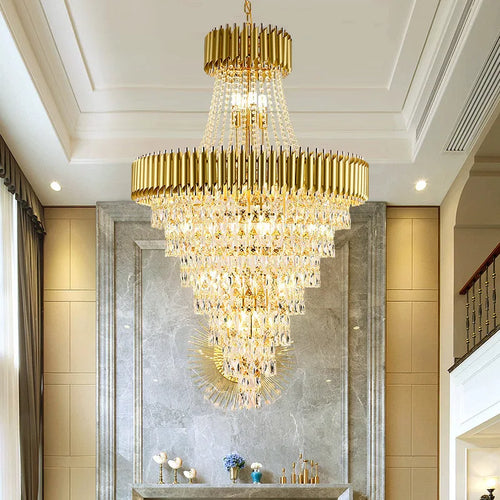 lustre en cristal de luxe pour éclairage élégant et moderne - vue 2 sur 6