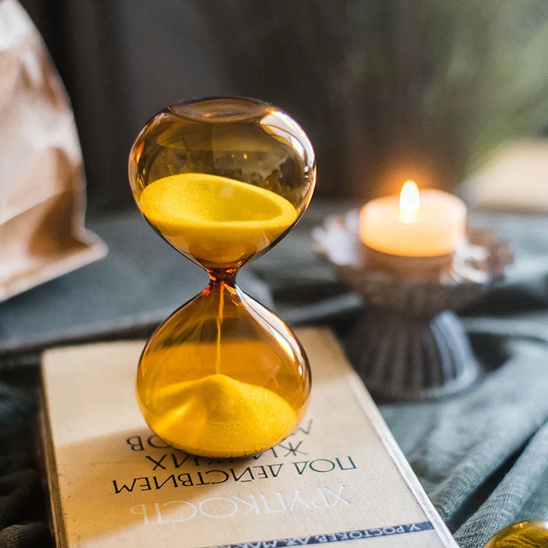 sablier en verre décoratif pour bureau et cadeau - vue 5 sur 8