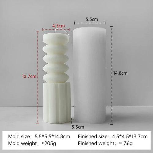 moule en silicone pour bougies aromatiques cylindriques fait main - vue 11 sur 20