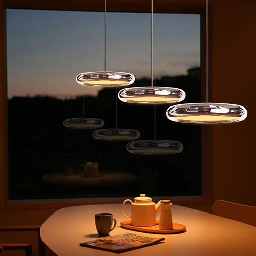 Suspension luxe ronde chromée - vue 3 sur 12