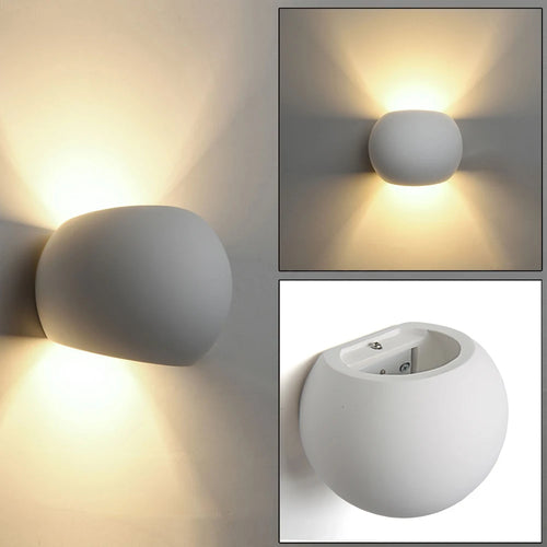 Lampe de applique murale LED moderne G9 5W applique murale en gypse appliques intérieure chevet chambre salon décor éclairage maison cuisine éclairage - vue 3 sur 8