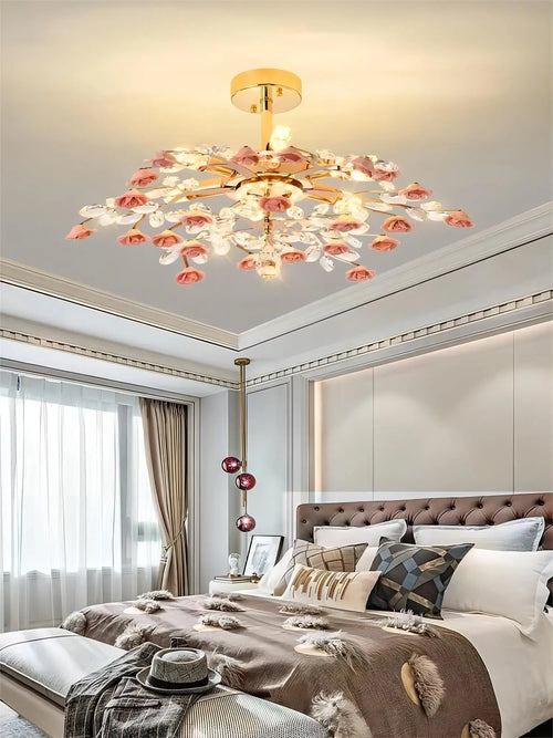plafonnier moderne en céramique cristal pour intérieur élégant - vue 2 sur 12