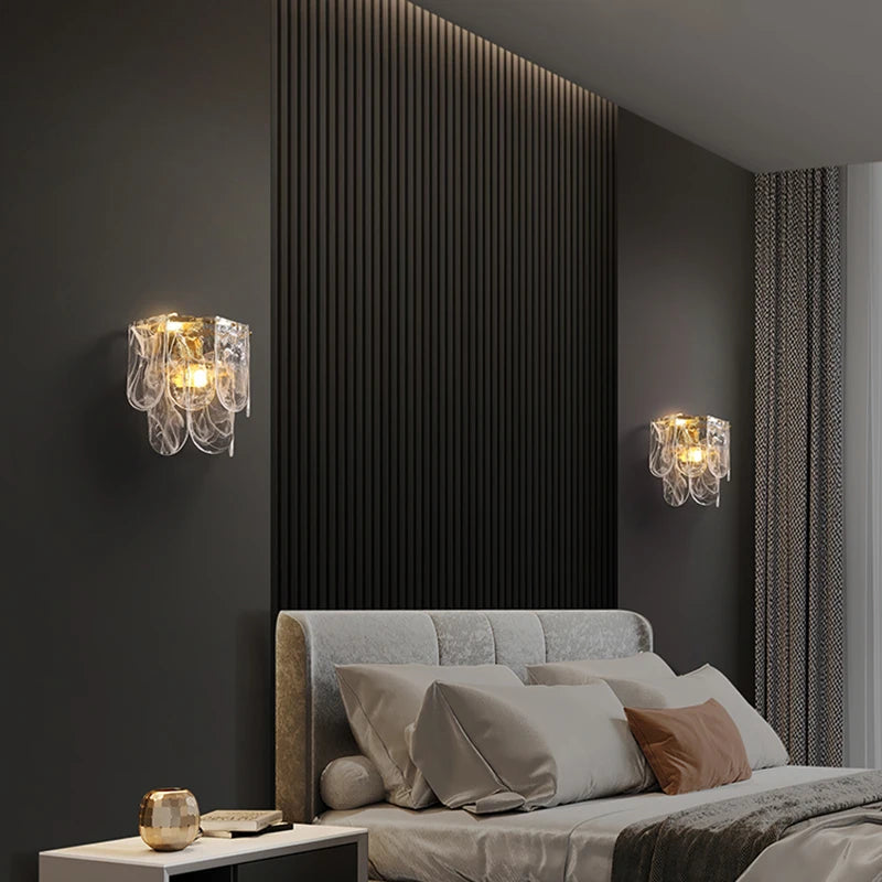 applique murale led en verre design moderne pour décoration intérieure - vue 4 sur 7
