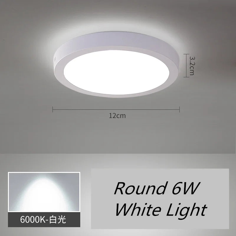 plafonnier led carré monté en surface éclairage led froid - vue 13 sur 14