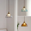 suspension design nordique vintage en laiton et verre