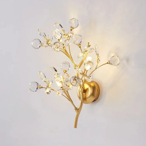 applique murale led luxe en cristal pour décoration intérieure - vue 5 sur 8