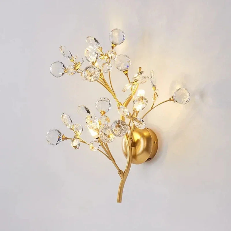 applique murale led luxe en cristal pour décoration intérieure - vue 4 sur 8