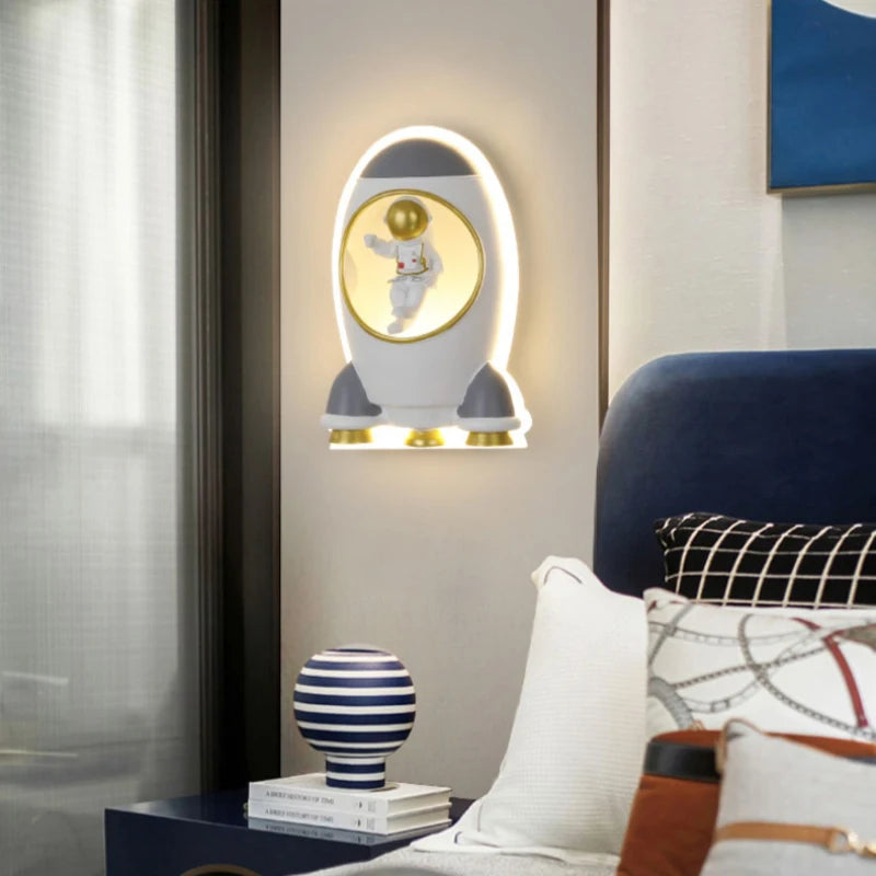 applique murale créative fusée pour chambre enfant - vue 5 sur 8