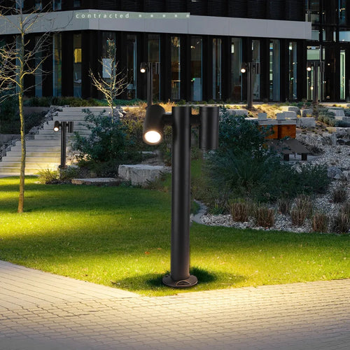 lampe de jardin double tête rotative éclairage créatif extérieur - vue 7 sur 7