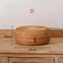 panier de rangement en rotin pour aliments et thé