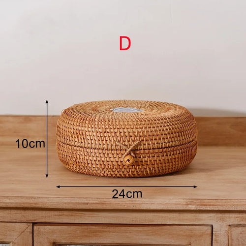 panier de rangement en rotin pour aliments et thé - vue 6 sur 16