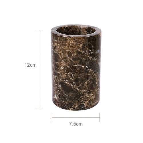 accessoires de salle de bain en marbre naturel ensemble luxe - vue 18 sur 27
