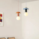 Suspension Memphis LED colorée à formes géométriques