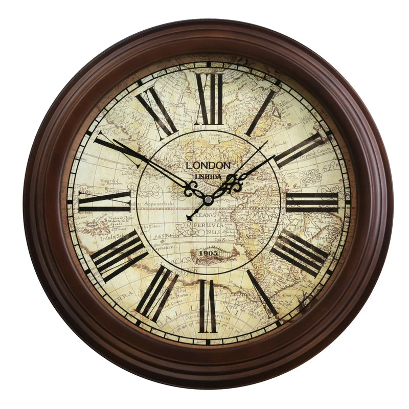 horloge murale silencieuse personnalisable en bois moderne rétro - vue 25 sur 25